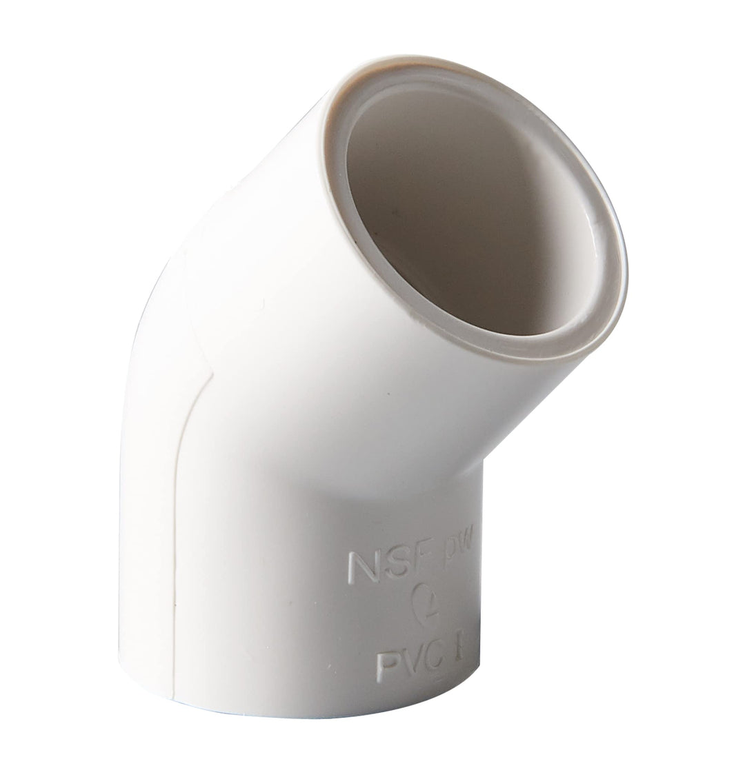 Plumbing Parts - 45 Degree PVC Elbow Slip 1/2"-1 1/2"