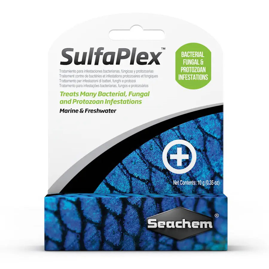 Seachem - SulfaPlex - Bacterial, Fungal & Protozoan Fish Disease Treatment 10g