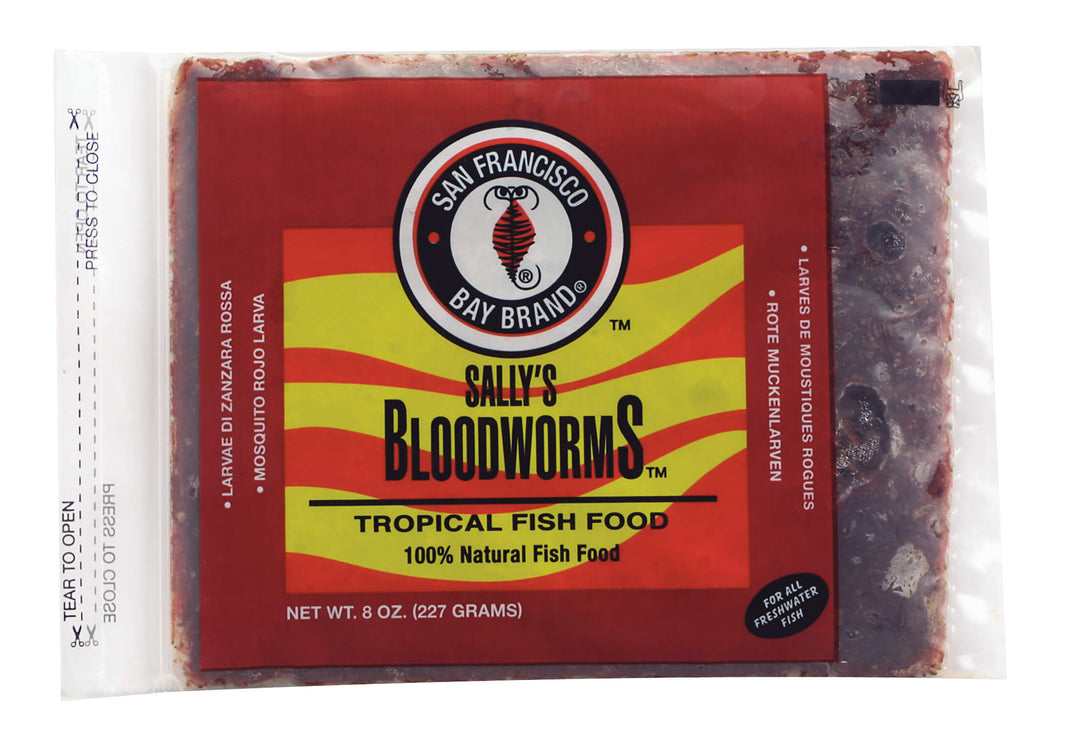 San Francisco Bay Brand - Frozen Food - Frozen Bloodworms Flat Pack 4oz
