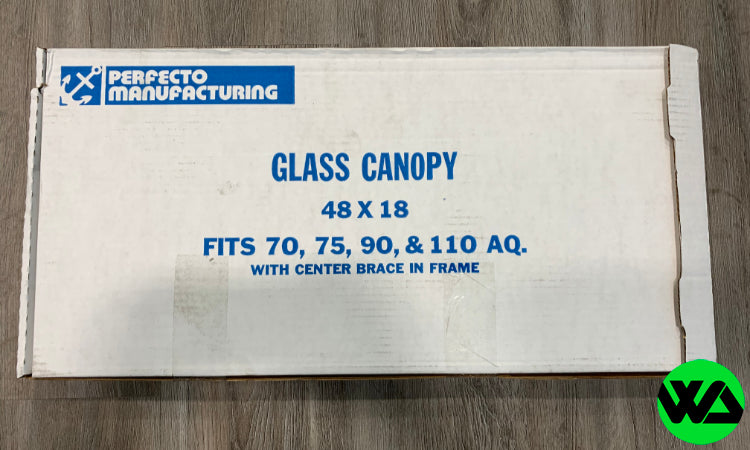 Marineland Seapora Glass Canopy 48x18 48 x 18 Fits 75, 90, 100