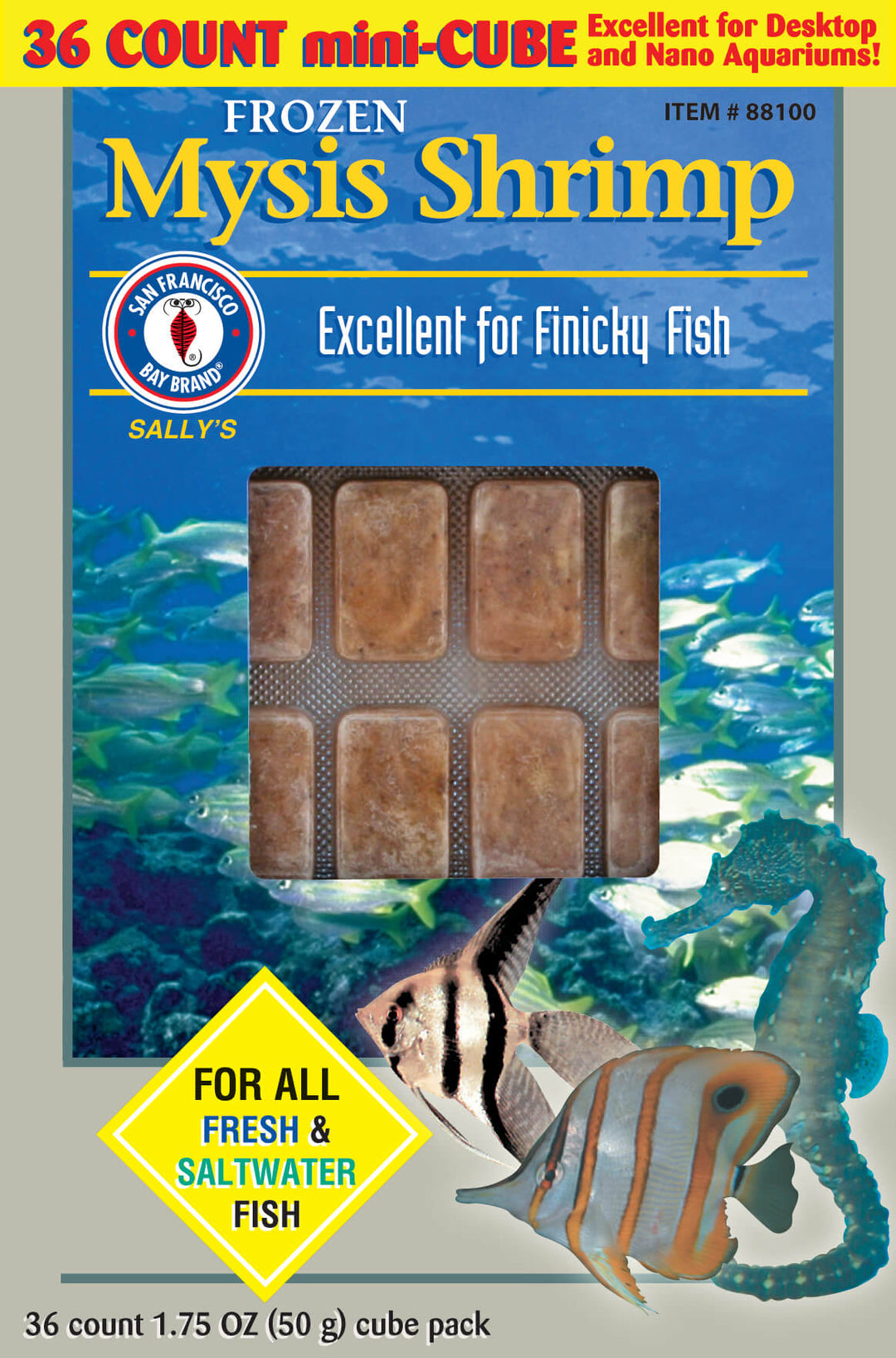 San Francisco Bay Brand - Frozen Food - Mysis Shrimp 36 cubs 1.75oz