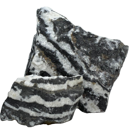 thumbnail image 2 of Large Lot Of Natural Zebra Rock / White Tiger Stone – Polished, 38-45 Lbs, For Aquarium Or Collection 2 of 4