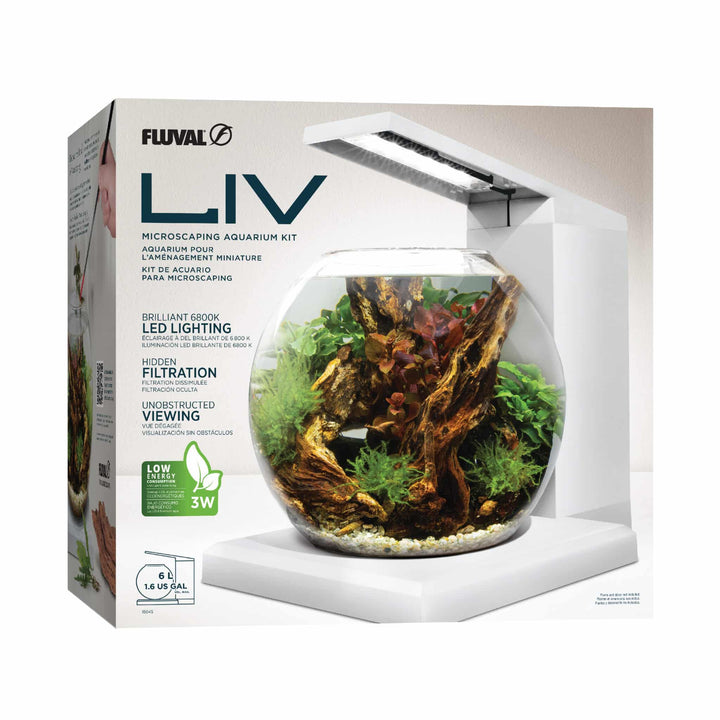Fluval LIV 1.6 Gallon White Microscaping Kit