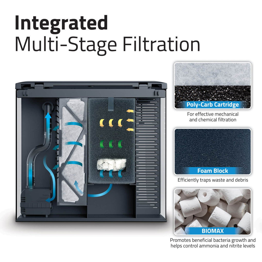 Fluval FLEX 2.0 9 Gallon Black Freshwater Kit