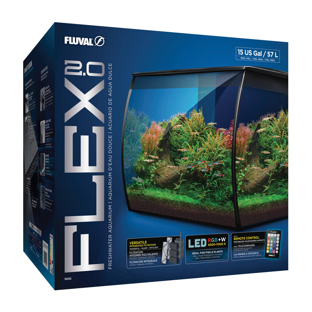 Fluval FLEX 2.0 15 Gallon Black Freshwater Kit – Whitlyn Aquatics