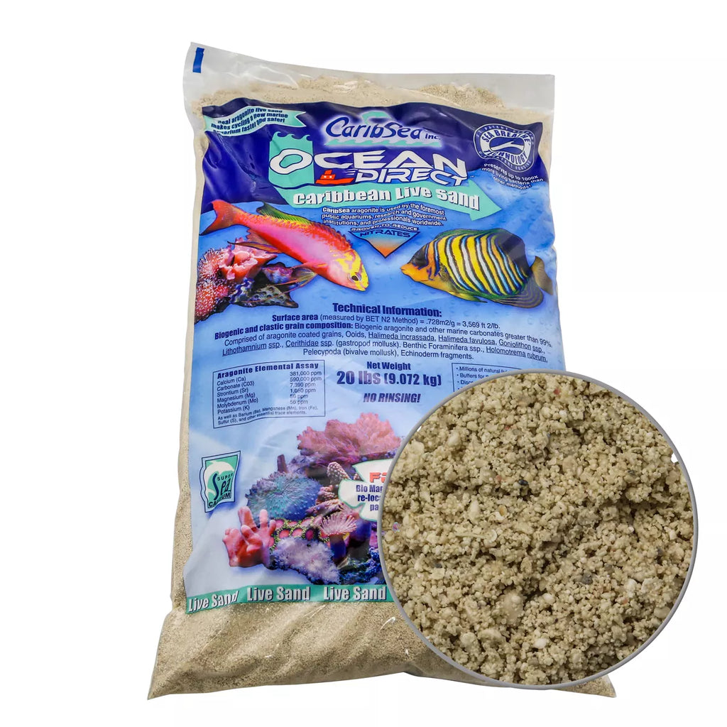 CaribSea Ocean Direct Caribbean Live Sand - 20lb & 40 lb – Whitlyn