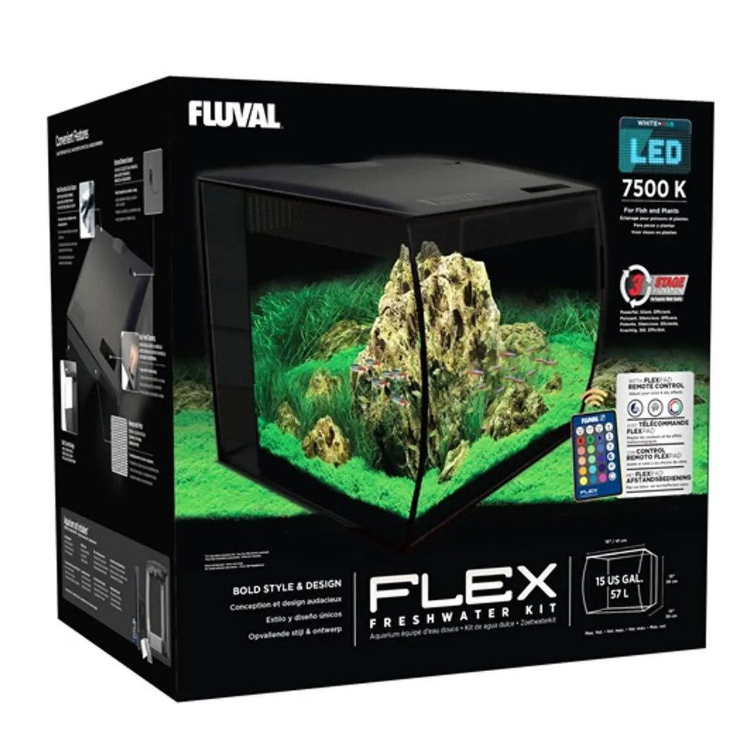 Fluval FLEX Aquarium Kit - 9 gallon & 15 gallon Black