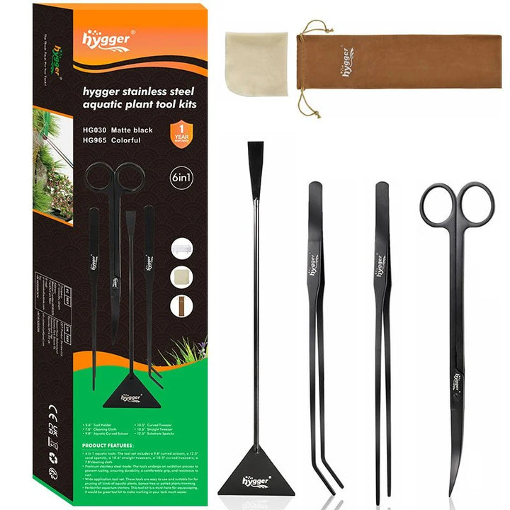 Hygger 5-in-1 Stainless Steel Aquatic Plant Tool Kit - HG965