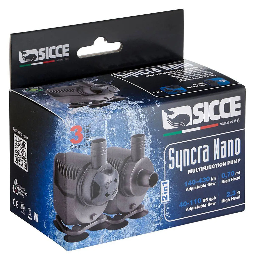 Sicce - Syncra Nano Multifunction Pump 110 gph – Whitlyn Aquatics