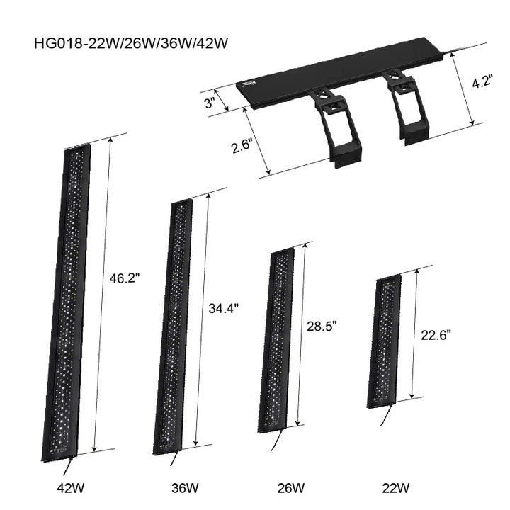 Hygger Full Spectrum Clip On Light HG018 - Whitlyn Aquatics