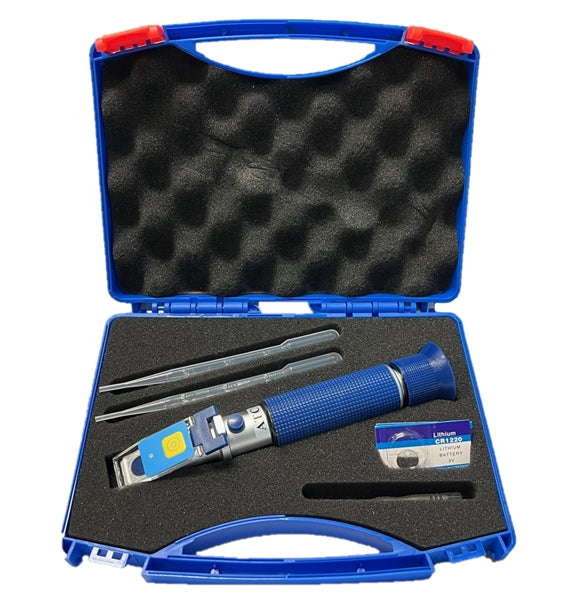 Aquarium Elements Premium Saltwater LED Refractometer - Large Blue Case