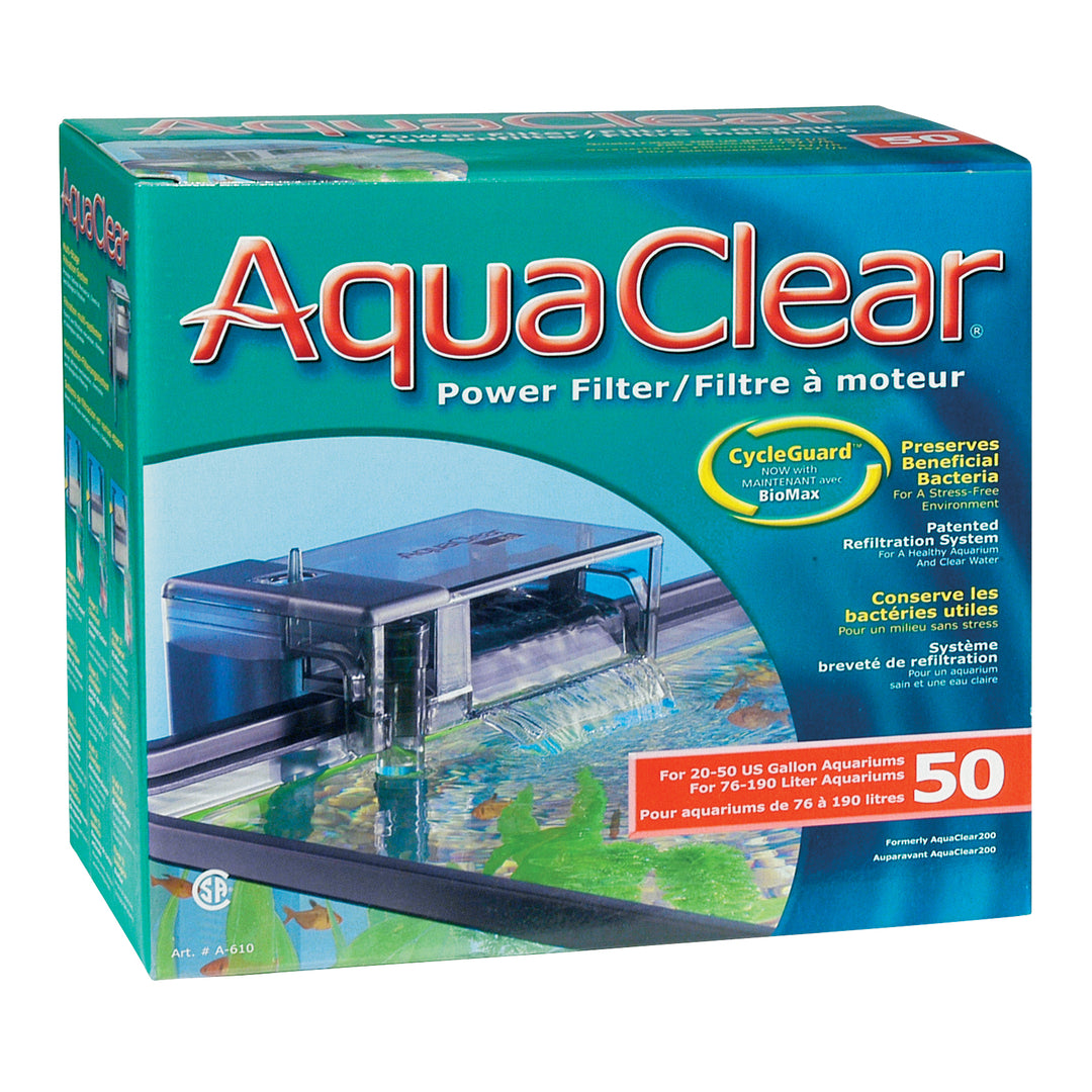 AquaClear 50 Power Filter - 190 L (20-50 US gal.) A610
