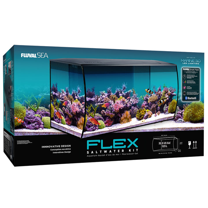 Fluval FLEX 32.5 Gallon Black Saltwater Kit