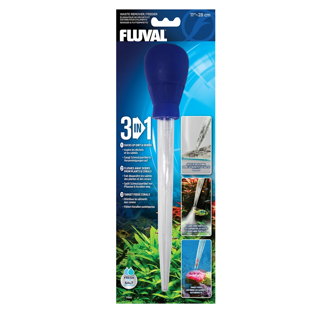 Fluval 3-in-1 Waste Remover/ Feeder - 28 cm (11in)