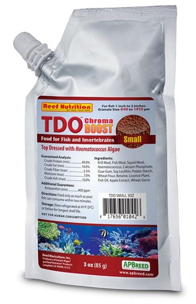 Reef Nutrition - TDO Chroma Boost Food - X-Small, Small, Medium