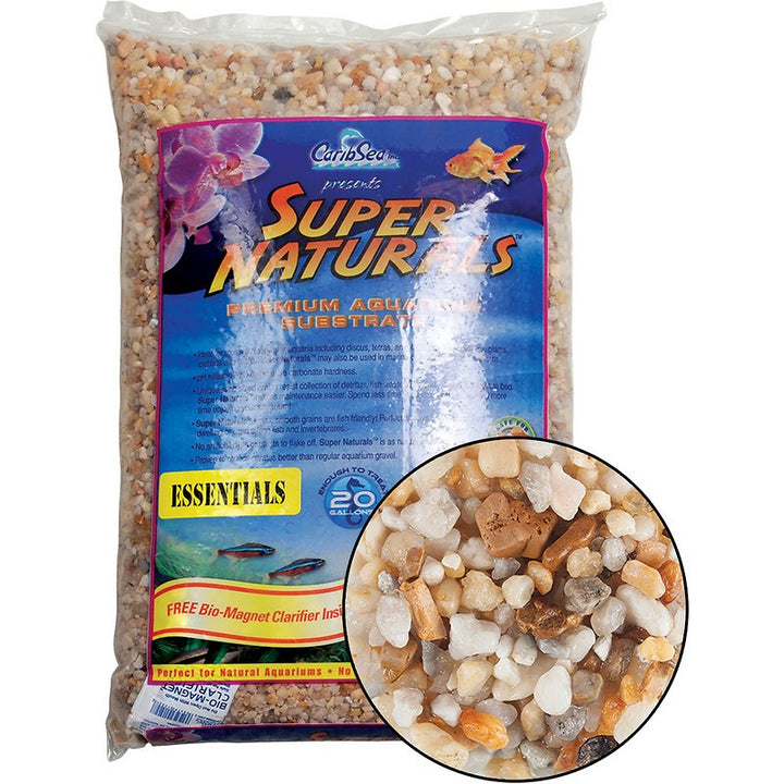 CaribSea Super Natural Essentials Freshwater Gravel Snowy River 1/4" 20lb