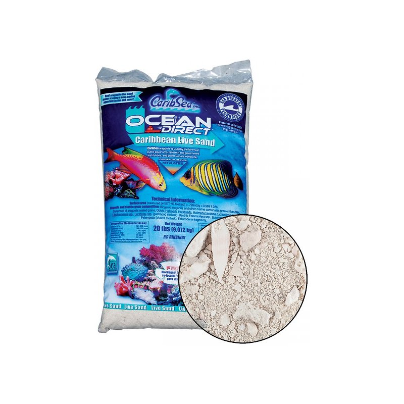 CaribSea Ocean Direct Caribbean Live Sand - 20lb & 40 lb