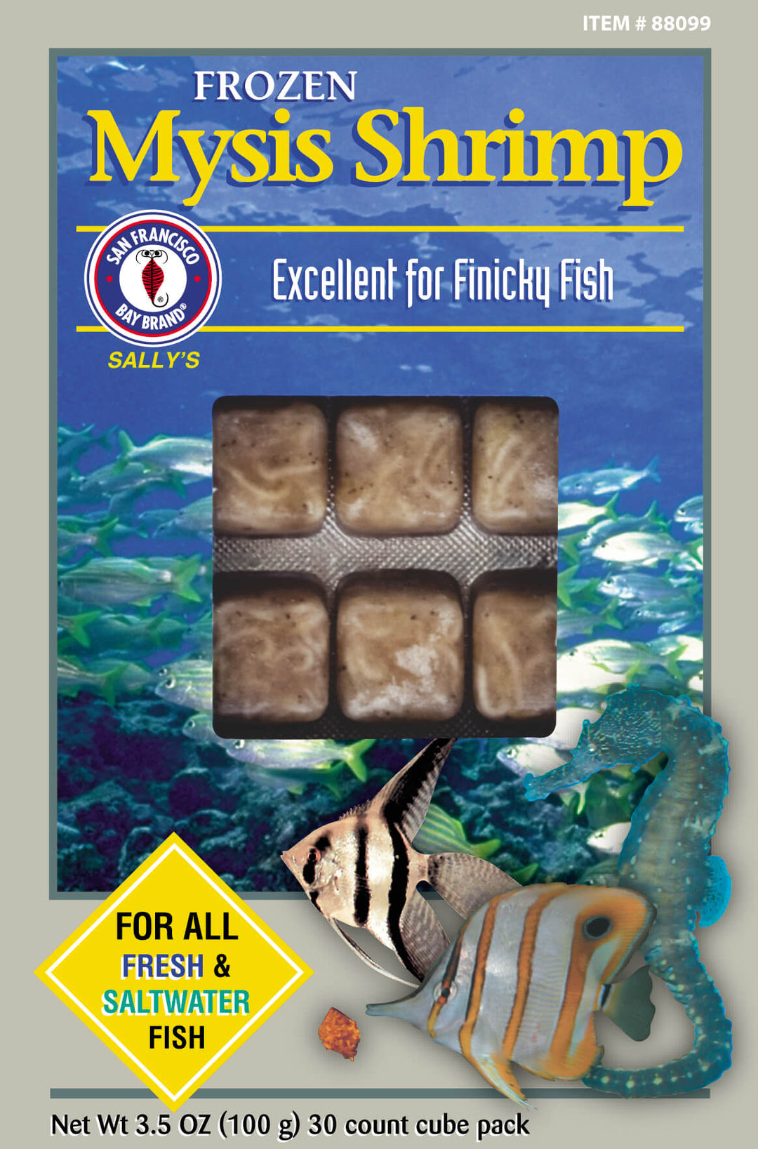 San Francisco Bay Brand - Frozen Food - Mysis Shrimp 30 cubs 3.5oz