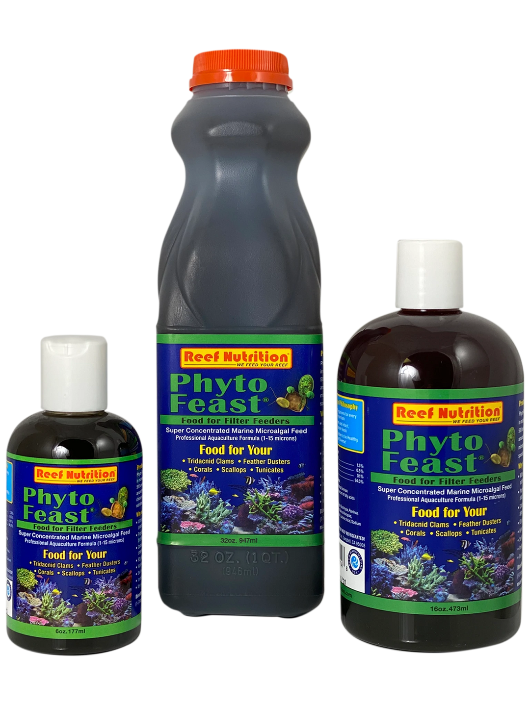 Reef Nutrition - Phyto Feast - 6oz, 16oz, 32oz Phytoplankton Concentrate