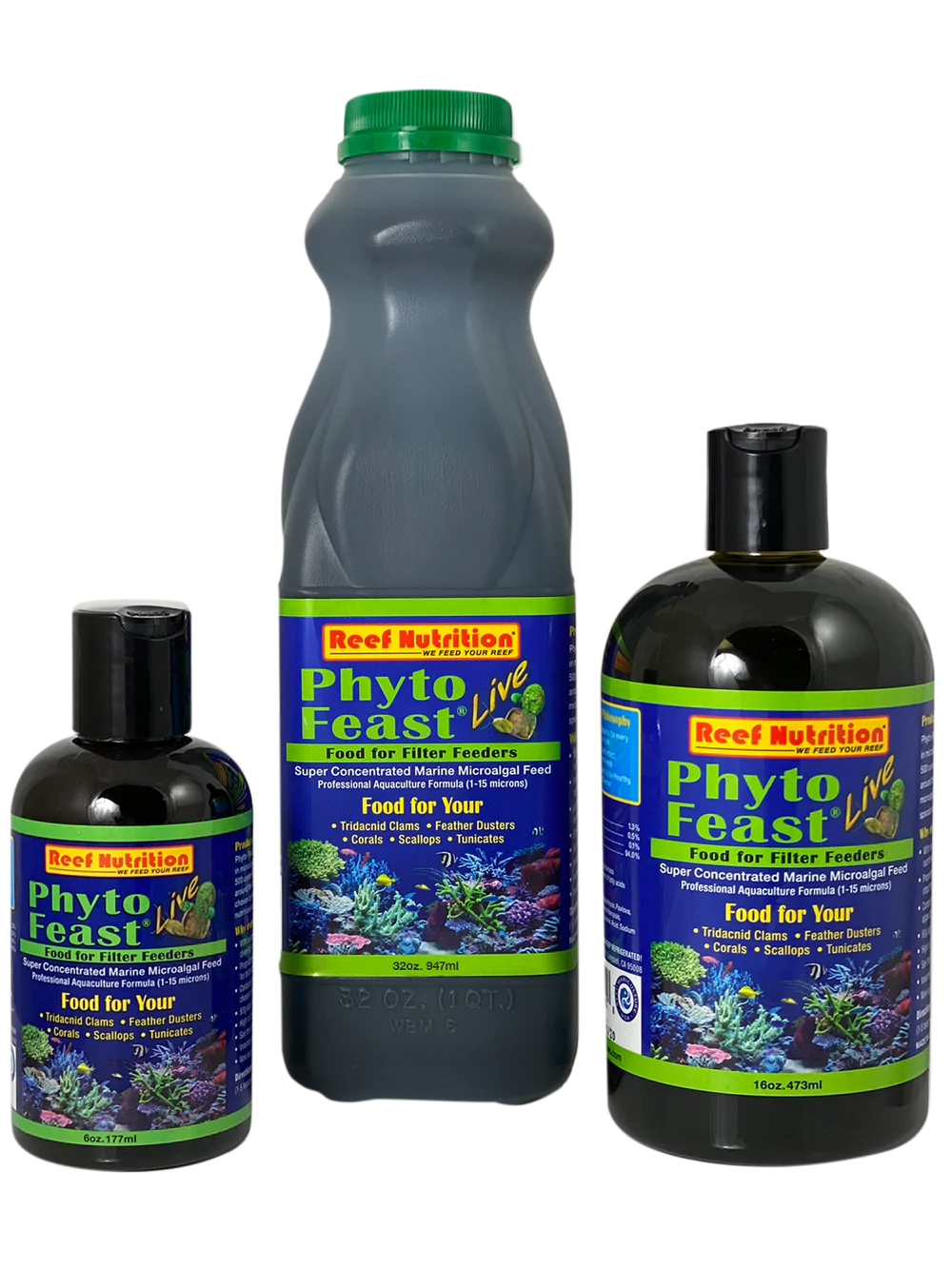 Reef Nutrition - Phyto Feast LIVE - 6oz, 16oz, 32oz Live Phytoplankton