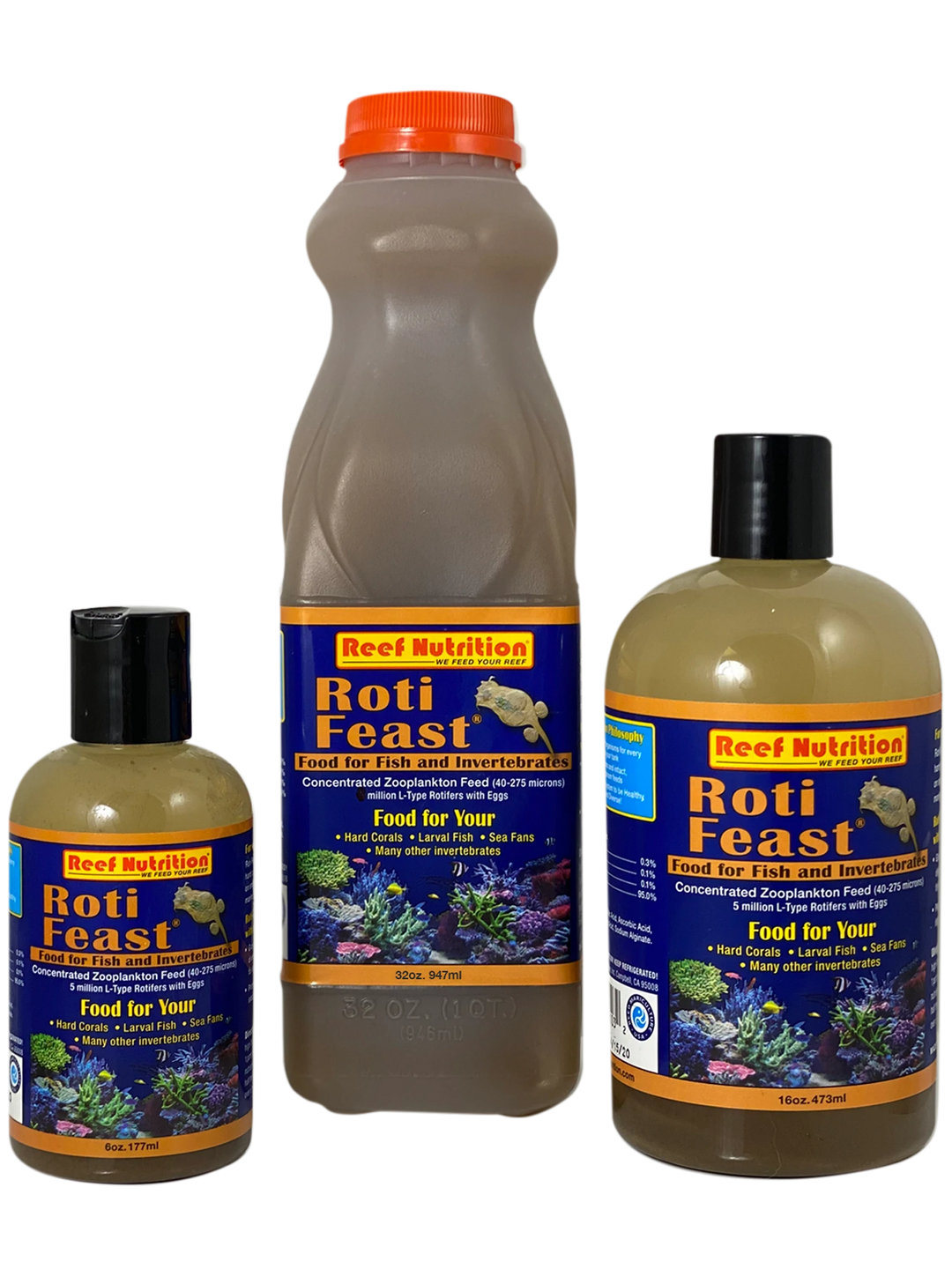 Reef Nutrition - Roti Feast - 6oz, 16oz, 32oz Rotifer Concentrate