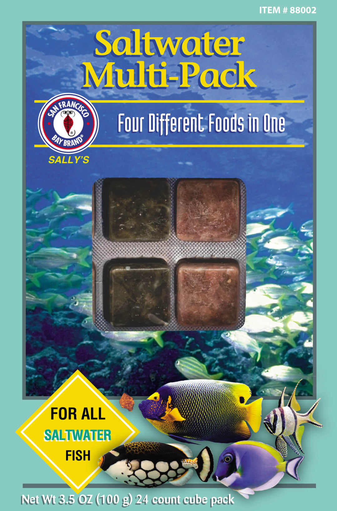 San Francisco Bay Brand - Frozen Food - Frozen Saltwater Multi-Pack 3.5oz Cubes